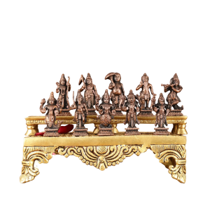 Pure Copper Dashavatar Miniature Set | 2.5" Sacred Collection | 607g Divine Art | Complete Avatar Series | Perfect Gift Set | Jaipurio